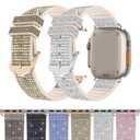 Smart watch band for women lady's strap waterproof dressy diamond Bling silicone iwatch band ultra2 42mm 44mm 45mm 46mm 49mm wristbands lightweight replacement band 10/9/8/7/6/5/4 blue 38mm 40mm 41mm