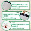 Pool Leaf Net Cover 28 Ft Round Above Ground with Winch & Cable for Leaves