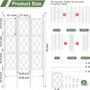 5.25FT Garden Trellis for Climbing Plants Outdoor,White Iron Pipe Support Fence,Metal Wall Lattice Climbing Frame for Potted Plants Indoor for Ivy Vines Vegetable Flower, Patio, Lawn, Yard, Backyard