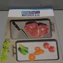 Titanium Cutting Boards for Kitchen, Large 16x11 Inch Pure Titanium and Wheat Straw PP Double Sided Chopping Board, Dishwasher Safe, Easy to Clean