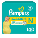 Pampers Baby Diapers - Swaddlers - Size 0, 140 Count, Ultra Absorbent Disposable Newborn Diaper