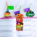 Winlyn 24 Sets Halloween Craft Kits Fall Crafts DIY Monster Spider Jack-O-Lantern Bookmark Ornaments Art Sets Foam Stickers Arts and Crafts for Kids Classroom Activities Party Favors Trick-or-Treaters