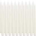 20-Pack Ivory Taper Candles 10 Inch - Unscented Dripless Candles, Long-Lasting 8 Hour Burn for Weddings, Christmas, Church, Dinner Parties & Home Decor (Classic White, Bulk Set)