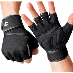 VINSGUIR Weight Lifting Gloves with Wrist Support for Men and Women - Gym, Training, Cycling, Pull-ups, Rowing, Climbing L
