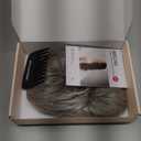 REECHO Hair Topper for Women - 100% Japanese Revolutionary Fiber Short Toupee Wiglet Topper Hairpiece for Women with Thinning Hair Loss Lightweight Large Base for Full Coverage - Grey