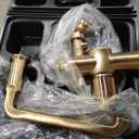 Delta Faucet Tetra Floor-Mount Freestanding Tub Filler with Hand Held Shower, Gold Tub Faucet, Lumicoat Champagne Bronze T4789-CZ-PR-LHP-FL (Valve and Handle Not Included)