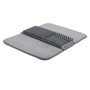Drainer with Microfibre Mat Non Slip Dish Drying Mat Heat Resistant Drying Rack Foldable Drainer Spoon Rest Coaster for Kitchen