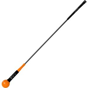 HVY Golf Swing Trainer,Golf Swing Training Aid for Improve Strength Tempo Balance and Flexibility,Golf Warm-Up Stick for Indoor&Outdoor Practice Chipping Hitting Golf Training Aid (40", orange)