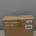 [240 Sets - 8 oz.] Clear Plastic Containers with Airtight Lids - Deli Food Storage, Slime, and More - Bulk Pack - Small Containers with Lids - 240/Case - Stack Man Brand