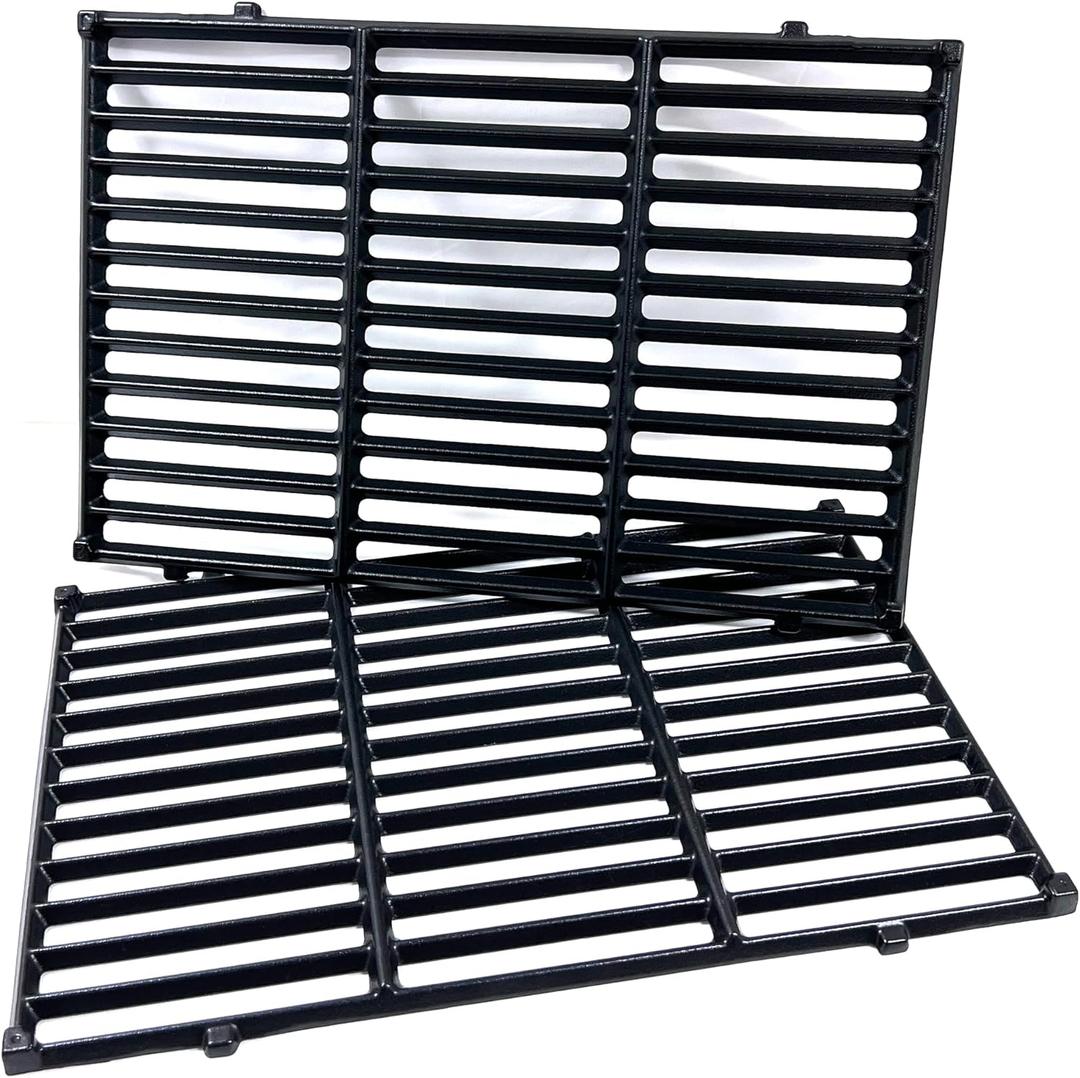 Direct Store DC130 17.5" 7638 2pk Cast Iron Cooking Grill Grates Replacement for Weber Spirit 300, 310, 320 Series, Spirit 700, Genesis Silver B/C, Genesis Gold B/C, Genesis Platinum B/C Gas Grills