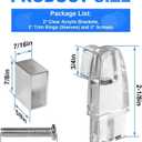 Transparent Acrylic Shower Door Towel Bar Bracket Compatible with Alumax/Basco Framed Sliding Glass Shower Door Towel Bars Features Polished Chrome Covers - Set of Two Brackets