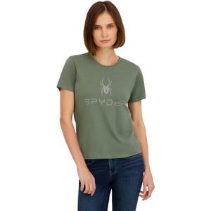Spyder Womens Core Classic Logo Graphic Short Sleeve Tee T-Shirt (Small, Agave) L
