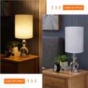 Tall Lamp Shade, White Drum Lampshade for Table Lamps Floor Lamp, 10" Top X 10" Bottom X 13" High Large Line Fabric Lamp Shade, Easy Assembly Replacement Lampshades