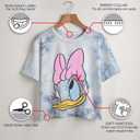 Disney Mickey & Friends Junior Womens T-Shirt Daisy Duck and MickeyMouse Graphic Tee, Soft Vintage Short Sleeve Top