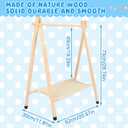 Queekay Baby Clothing Rack for Baby Shower Toddlers Wooden Kids Dress up Rack with Storage Shelf for Toddler Dogs Pets Small Clothes Kids Garment Closet(28.7" h, Natural)