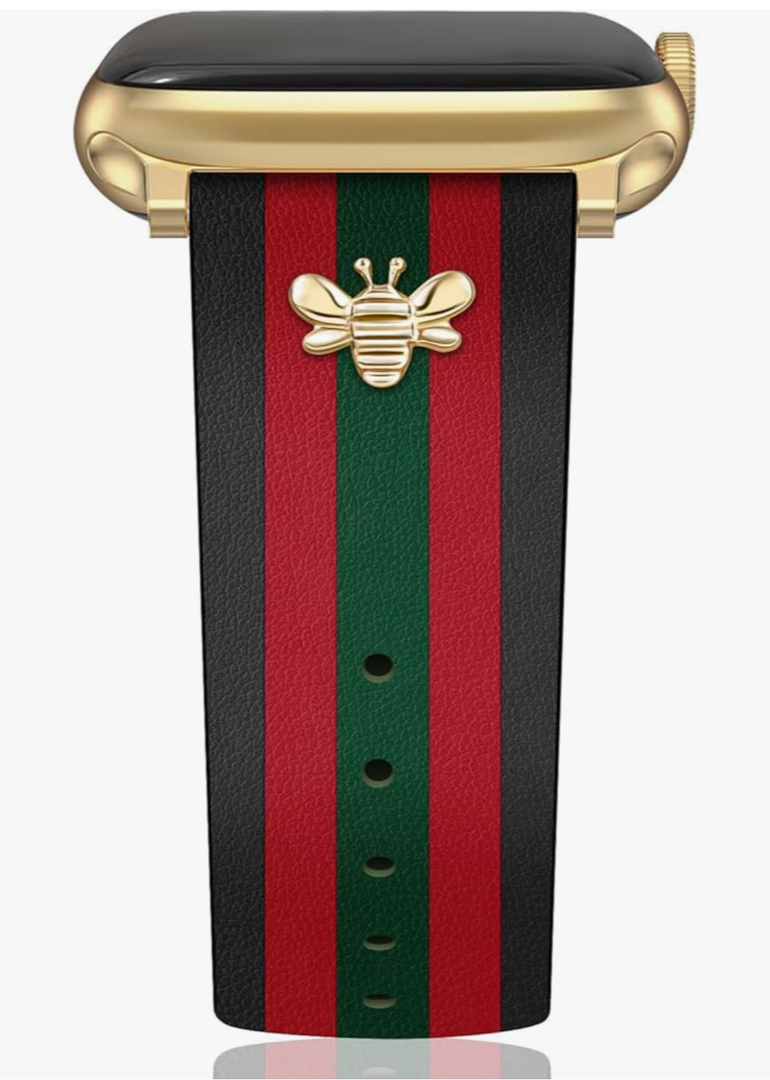 Designer Leather Bands with Charms Compatible with Apple Watch 38mm 40mm 41mm 42mm(S11/10) 44mm 45mm 46mm 49mm Women Men Strap for iWatch Series 11/10/9/8/7/6/5/4/3/2/1 SE 1/2/3 Ultra 1/2/3