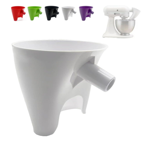 Flour Funnel for Stand Mixer, Easy-Pour No-Mess Attachment, Anti-Splash Baking Accessory, Fits Tilt-Head 4.5–5 Qt (KSM150 Series), Dishwasher-Safe (White)