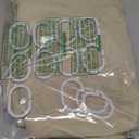 Boho Farmhouse Shower Curtain, Woven Fabric Cute Beige, 60 x 72 Tufted Chevron Textured Striped Modern Farmhouse Minimalist, A Beige, 60"W x 72"L (Pack of 1)