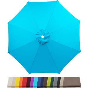 Umbrella Replacement Canopy, Outdoor Sun Shade Umbrella Cloth, 6 Ribs/8 Ribs Replacement Parasol Fabric Standby Cover for Backyard, Deck, Garden, Pool