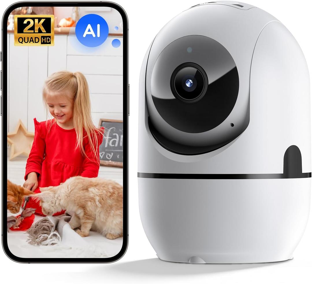 Pan/Tilt Indoor Security Camera, 5G&2.4G WiFi Indoor Cameras Wireless for Home Security, Baby/Pet/Dog/Cat Camera with Phone App, Motion Sensor & Night Vision, 2-Way Audio, TF/Cloud Storage