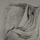 KOUFALL Grey Back Tab Rod Pocket Linen Sheer Curtains for Living Room 52x90 Inches Long