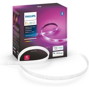 Philips Hue Bluetooth Smart Lightstrip Plus 2m/6ft Base Kit with Plug, (Voice Compatible with Amazon Alexa, Apple Homekit and Google Home), White