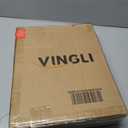 VINGLI HDPE Black Outdoor Side Table, Waterproof Poly Lumber 