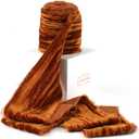 Copper Velvet Ribbon 3 inch Copper Frayed Velvet Ribbon Crinkle Silk Velvet for Wreaths Sash, Vintage Christmas Tree Decoration, Gift Wrapping, Wreaths -3 Yards