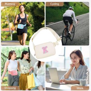 Birthday Gifts for 4 5 6 7 8 9 10 11 12 13 Year Old Girls,Gifts for Teens Kids Daughter Sister Her,Two Way Zipper Crossbody Bag Fanny Pack Belt Bag Cute Trendy Stuff - Cream,K