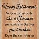 Retirement Gift for Women Men Retired Cutting Board Happy Retirement Gift Going Away Gift for Coworker Teacher Boss Nurses Friend Mom Ladies Retired Gifts Wood Engraved Board Funny Farewell Gift