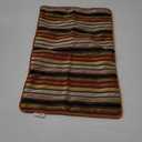 Yangest Orange Striped Throw Pillow Cover Multicolor Velvet Cushion Cover Zippered Rectangular Pillowcase for Sofa Couch Bedroom Living Room Home Decoration, 12x20 Inch