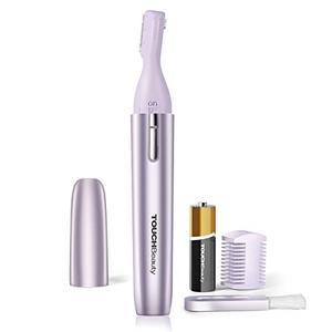 TOUCHBeauty Eyebrow Hair Trimmer for Women, Painless Precision Eyebrow Shaper, Pen-Shaped Hair Remover Razor for Face Chin Neck, Upper-Lip, Peach-Fuzz Mini Sized Battery-Operated Purple Color 1658A