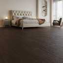 Dark Brown Wood Look Peel and Stick Vinyl Floor, 18 Sq.Ft, 12 Pack, 36 x 6 inch Planks for Bedroom, Kitchen, Living Room, RV