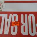Cosco For Sale Yard Sign Kit 19" x 15" Red and White Corrugated 2 Sided Sign with Stake Outdoor Lawn Sign 1 Count (098534)