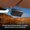 EZ Pass Holder & Cover with Super Strong Suction Cups for Car Windshield Ezpass Mount Holder Toll Pass Transponder iPass Holder All Black