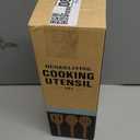 Silicone 10 Pcs Kitchen Cooking Utensils Set, Recycled Materials Certification, BPA Free Spatula Set with Heat Resistant Wood Handles for Nonstick Cookware, Cream White