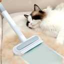 Pet Hair Remover for Furniture, 23.4Inch Reusable Lint Brush for Dog Cat Hair 4-in-1 Multifunctional Fur Removal Tool with Long Handle, Gentle on Couch, Carpet, Car Seat, Bedding and Clothes, 2-Pack