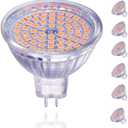 MR16 LED Bulbs, GU5.3 Light Bulbs,5W (50 Watt Equivalent), 12V ACDC, Warm White 3000K, 120 Degree Beam Angle Two pin for Landscape,Recessed,Track Lighting, Non Dimmable, Pack of 6