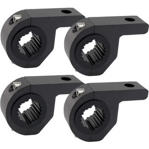 Motorcycle Bull Bar Mounting Bracket 4PCS Horizontal Light Mount Clamp Kit for 0.59" /0.75" /0.87"/0.98"/1.1"/1.25"Tubes fit for LED Driving Lights, Spotlights Fits Truck, ATV, & Motorcycle Crash Bars