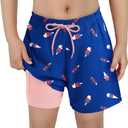 American Trends Boys Swim Trunks Boys Bathing Suit Toddler Swimsuit Quick Dry Light UPF 50+ Kids Swimsuits, 5-6Y