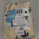 JSD Beige Leaves Printed Sheet Set Queen Size, 4 Piece Botanical Pattern Microfiber Sheets Extra Deep Pocket