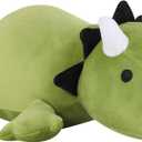 SQEQE Weighted Dinosaur Plush, Weighted Dinosaur Stuffed Animal, Dino Plushies Dino Pillow Toy Gift for Kids Adults 9.8 Inch, 0.8 Lbs (Green)