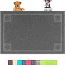 Darkyazi Pet Feeding Mat Large for Dogs and Cats,24"36" Flexible and Easy to Clean Feeding Mat,Best for Non Slip Waterproof Feeding Mat (Grey)