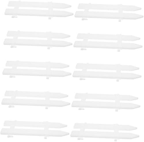 Milisten 20Pcs Plastic Garden Fence for Lawn and Flowerbeds Durable Decorative Landscape Borders Miniature Picket Fence for Patio and Holiday Garden