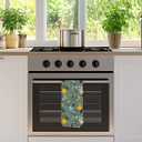 Hummingbird Spring Hand Towels for Bathroom, Sage Green Lemon Dish Tea Towels for Kitchen, Retro Cottagecore Botanical Floral Bathroom Hand Towels, Vintage French Flower Decorative Kitchen Towels