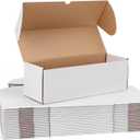 WIFTREY 12x4x4 inches Shipping Boxes Pack of 20, White Corrugated Cardboard Box 12"L x 4"W x 4"H for Shipping, Packaging, Moving, Mailing