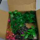 Ameliade Aquarium Artificial Plastic Plants Decorations and Rock Cave Decor Set Goldfish Betta Fish Tank Accessories Small Large Fish Bowl Ornaments