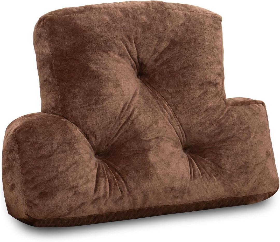 1 MIDDLE ONE Back Pillow for Chair, Memory Foam Lumbar Pillow for Back Support, Back Rest Cushion for Office, Sofa, Couch Sitting, Recliner, Bed and Lower Back Pain (Coffee)