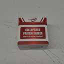 Protein Shaker Bottle Collapsible - Food-Grade, Leakproof Lid 600mL/20oz Shaker - Reusable Silicone Shaker Cups for Protein Shakes for Gym-goers & Travelers (Black 1)