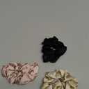 YFONG 3 PCS 100% Mulberry Silk Scrunchies for Women Girls, 22 Momme Soft Hair Ties for Frizz & Breakage Prevention, Elastic Ponytail Holders Gentle And No hurt, (Pink+Black+Champagne)